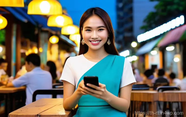 스마트시티 디자인과 공공 서비스 혁신 - **Prompt: "A vibrant, modern Thai city street scene showcasing seamless digital public services. A y...